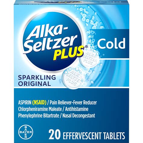 ingredients in alka seltzer plus cold